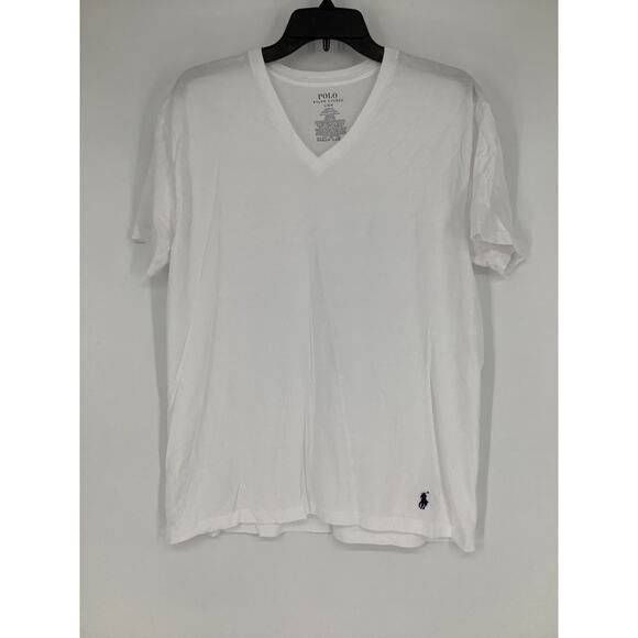 Polo Ralph Lauren 3 Pack Men's Large White Classic Fit V Neck Tee T Shirt D11 - Picture 2 of 7